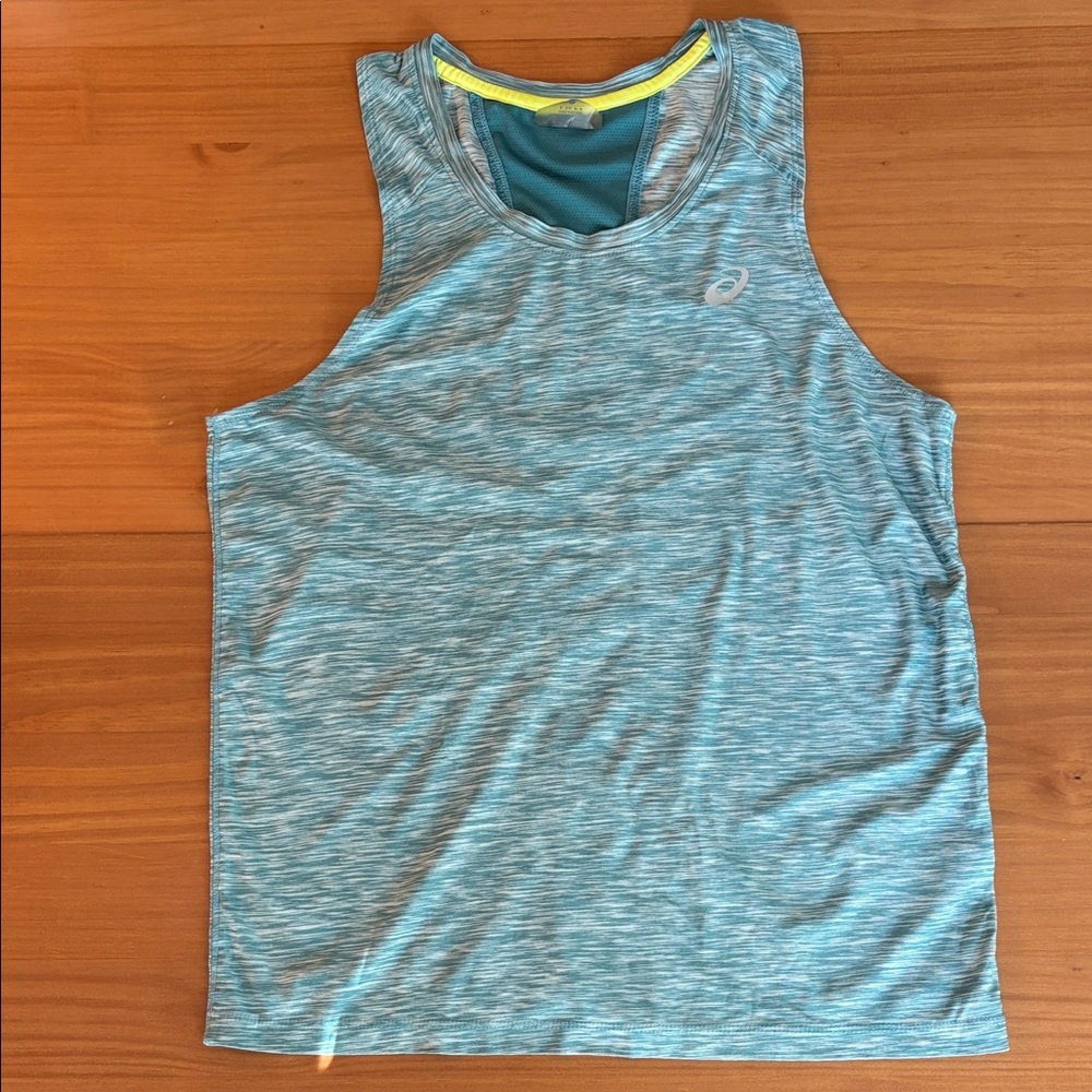 Asics Men's Heathered Blue Tank Top